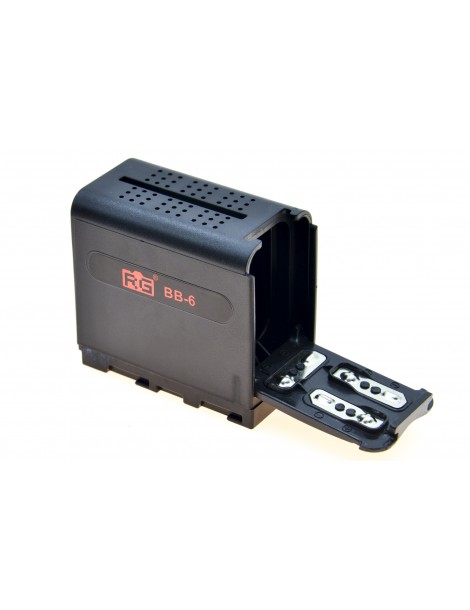 PROtastic Adapter To Convert Sony NP-F NP-970 Battery to 6x AA Batteries
