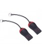 2x USB2.0 MicroSD Mini SD Memory Card Reader Keyring