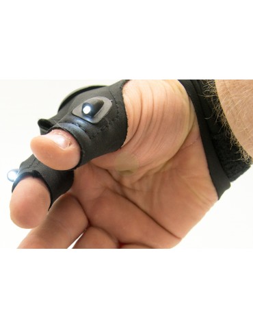 Fingerless Glove With LED Flashlight For Photographers
